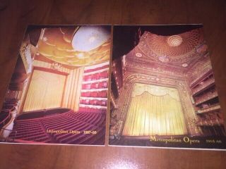 Set Of 2 1965 - 66,  1967 - 68 Metropolitan Opera House Program