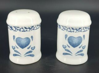 Blue Hearts Corning Ware Coordinate Salt And Pepper Shakers Jay Import Corelle