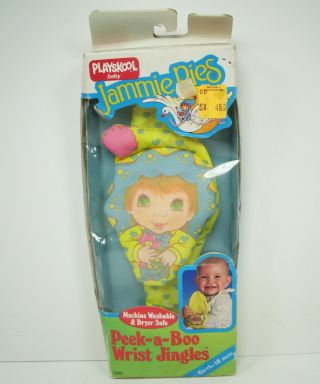 Playskool Jammie Pies Peek - A - Boo Wrist Jingles 1986 Box