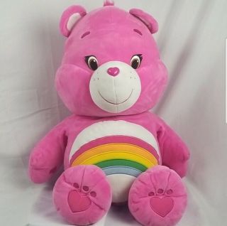 Care Bear 32 " Huge Jumbo Pink Rainbow Bear Plush Toy 2015 Stuffed Animal Large