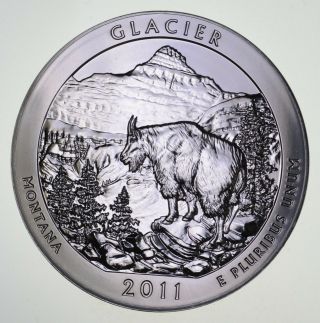 2011 Atb 5 Oz 999 Fine Silver Coin - Atb - Glacier 133
