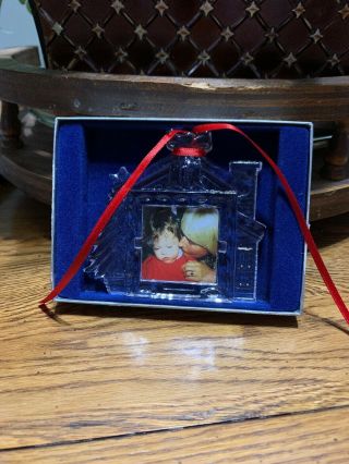 Mikasa Crystal House " Winter Magic " Picture Chalet Frame Ornament Nib