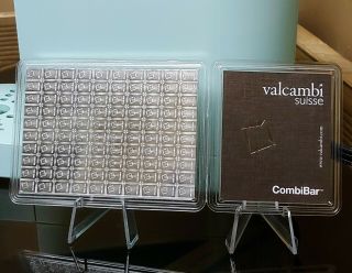 100g Valcambi Suisse CombiBar 100 x 1 gram.  999 Fine Silver Bullion Bar 3