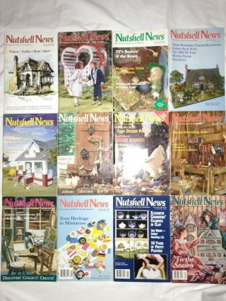 Nutshell News Magazines.  Full Year 1993.  Some Never Read.  Miniatures And Pattern