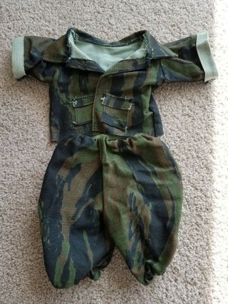 Cabbage Patch Kids Custom Made To Fit Green Camo Tiger Stripe Shirt & Pants Set