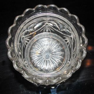Vintage CLEAR Daisy Bottom Wheat Grain Sides Sconce Votive Candle Holder 2