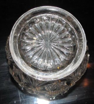 Vintage CLEAR Daisy Bottom Wheat Grain Sides Sconce Votive Candle Holder 3