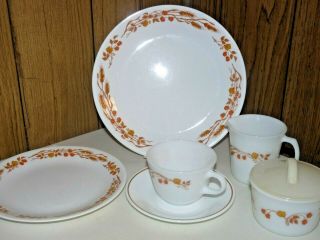 Guc Corelle By Corning Harvest Home Replacement Dish Plate Cup Creamer Sugar