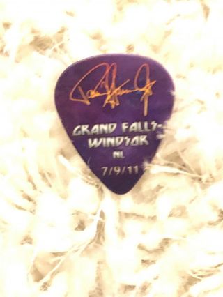 Kiss Hottest Show Earth Tour Guitar Pick Paul Stanley Signed Nfld Canada 7/9/11