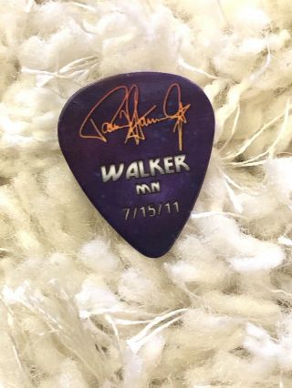 Kiss Hottest Show Earth Tour Guitar Pick Paul Stanley Signed Walker Mn 7/15/11
