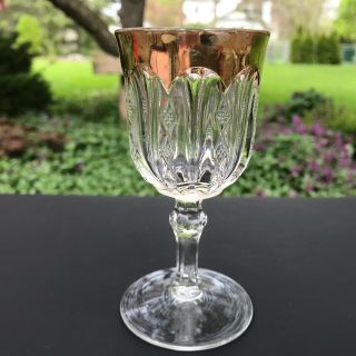 Antique Eapg Diamond Ridge Wine Glass Duncan Miller Omn No.  48 Stemware 1901