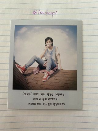 Seventeen 17 Aju Official Jeonghan Polaroid Photocard