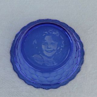 Vintage Hazel Atlas Cobalt Blue Glassware Shirley Temple Bowl Collector