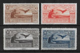 Italy 1930 Nh/lh Airmail Complete Set Of 4 Sass A21 - A24 Cv €400