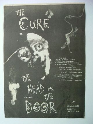 1985 - The Cure - Head On The Door - Poster Size Full Page Press Advert