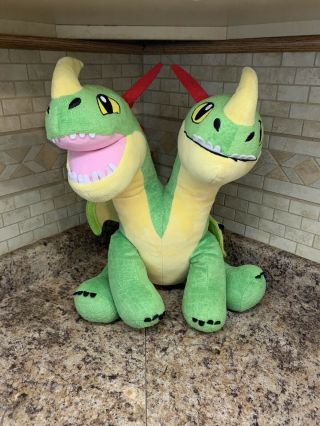 Build A Bear How To Train Your Dragon Barf And Belch 17 " 2 Headed Plush Doll Toy