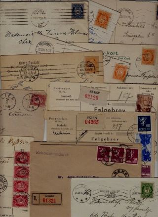 Norway 12 Covers/cards Pre - 1950 (29)