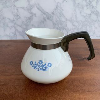 Vintage Corning Ware Blue Cornflower 6 Cup Coffee Teapot No Lid