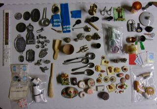 Dollhouse/craft Items - Mainly Kitchen - Food - Bathset - Living Room