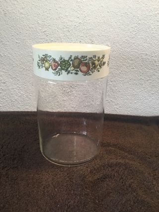 Vintage Pyrex Spice Of Life 7 1/2 " Tall Glass Canister / Storage Container