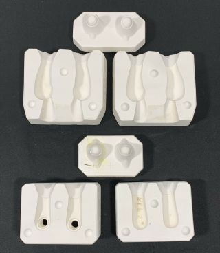 Porcelain Doll Molds,  2 Byron Molds Upper Legs B532f & B532d - 3 Piece Molds