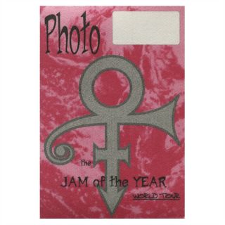 Prince 1997 Jam Of The Year Concert Tour Satin Backstage Pass Photo Pink