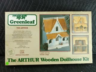Vintage 1981 Greenleaf Products The Arthur Wooden Dollhouse Kit Old Stock
