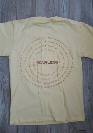 Womens Taylor Swift Yellow Fearless Concert Tour T Shirt Size Small 3