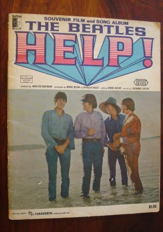 Help The Beatles Souvenir Film And Song Album.  Sheet Music.  Photos.  1965