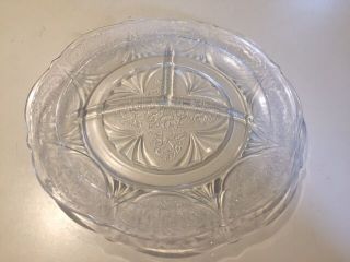 One Vintage Hazel Atlas Glass Co Royal Lace Crystal Clear Grill Plate 9 - 7/8 "
