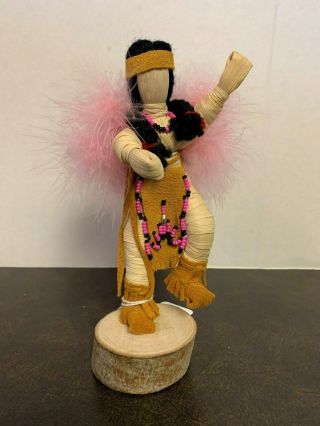 Vintage 7 " Iroquois Native American Indian Corn Husk Doll