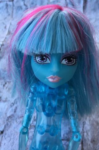 Monster High 11 " Blue Ice Girl Doll Cam Create A Monster - Rare Translucent Nude