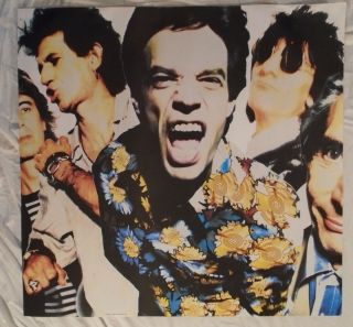Rolling Stones Large 1989 Promo Poster Steel Wheels Mick Jagger Keith Richards