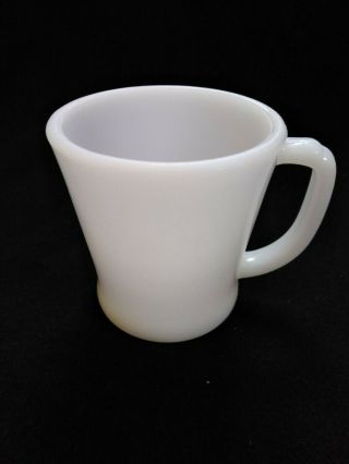 Vintage Mug Fire King White Milk Glass Coffee Mug D Handle Vgc - 1 Left