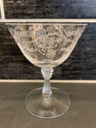 Fostoria Romance Sherbet Champagne Stems Goblets 4 5/8 " Tall Elegant Glass