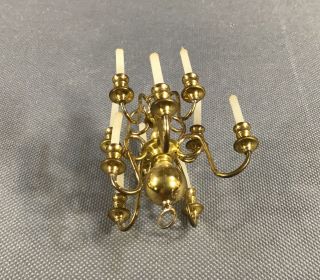 Dollhouse Miniature Metal Accessories Chandelier Candle Holders Wall Sconce 3