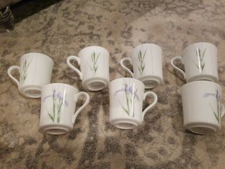 Set Of 7 Vintage Corning Ware Corelle Shadow Iris Coffee Mugs Tea Cups