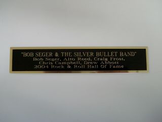 Bob Seger Silver Bullet Band Nameplate For A Signed Concert Poster / Album 1.  5x8