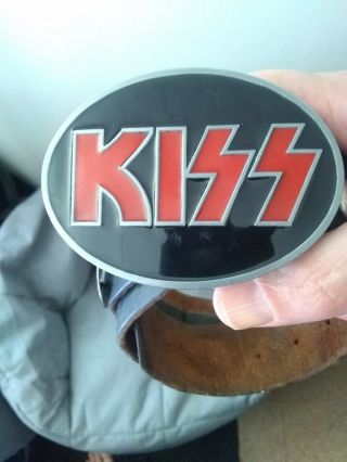 Kiss Belt Buckle Rock Band Gene Simmons Ace Frehley Paul Stanley Peter Criss