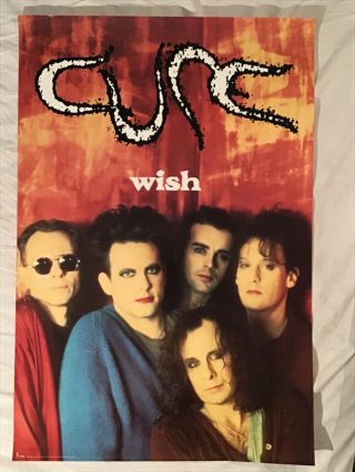 The Cure 1992 Promo Poster Wish Elektra Records Robert Smith