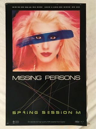 Missing Persons 1982 Promo Poster Spring Session Vertical Dale Bozzio