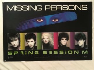 Missing Persons 1982 Promo Poster Spring Session Horizontal Dale Bozzio