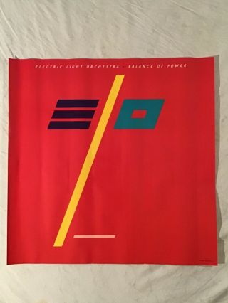 Electric Light Orchestra 1986 Promo Poster Balance Of Power Cbs Records Elo
