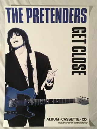 Pretenders 1986 Promo Poster Get Close Chrissie Hynde Fender Telecaster Guitar