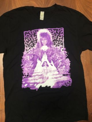 Labyrinth,  David Bowie Music Black Purple Rock Me T Shirt Adult Medium