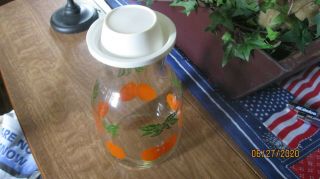 Vintage Orange Juice Glass Decanter/lid Holds 5 Cups