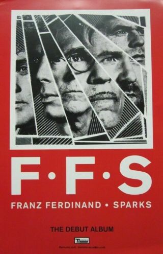 Franz Ferdinand Sparks Album Poster Rare Promo Domino Records Ffs Music 2 Sides