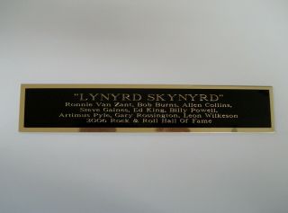 Lynyrd Skynyrd Nameplate For A Signed Concert Poster Album Or Photograph 1.  5 X 8