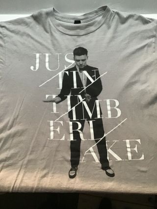 Vintage Tultex Justin Timberlake 20/20 World Tour 2013/2014 Xl Grey Shirt (940)