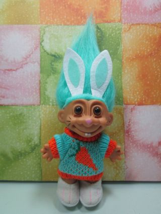 Wacky Wabbit / Rabbit / Bunny In Carrot Sweater - 5 " Russ Troll Doll